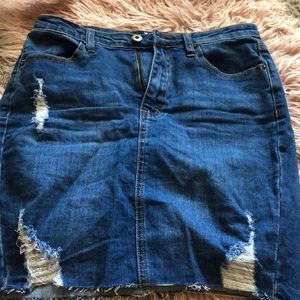 Jean mini skirt